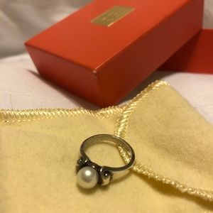 🧡 James Avery Sterling Silver Pearl Ring Size 5